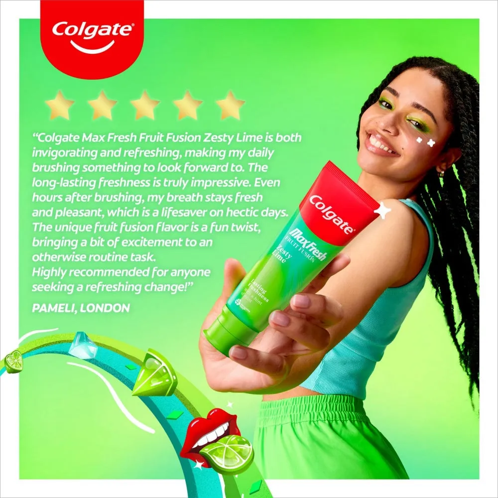 Colgate Max Fresh Fruit Infusion Zesty Lime Toothpaste 75ml