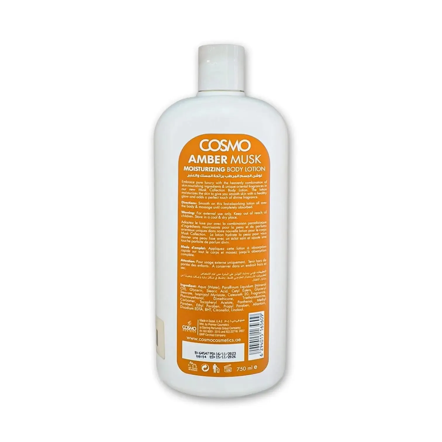 Cosmo Musk Moisturizing Body Lotion 750ml