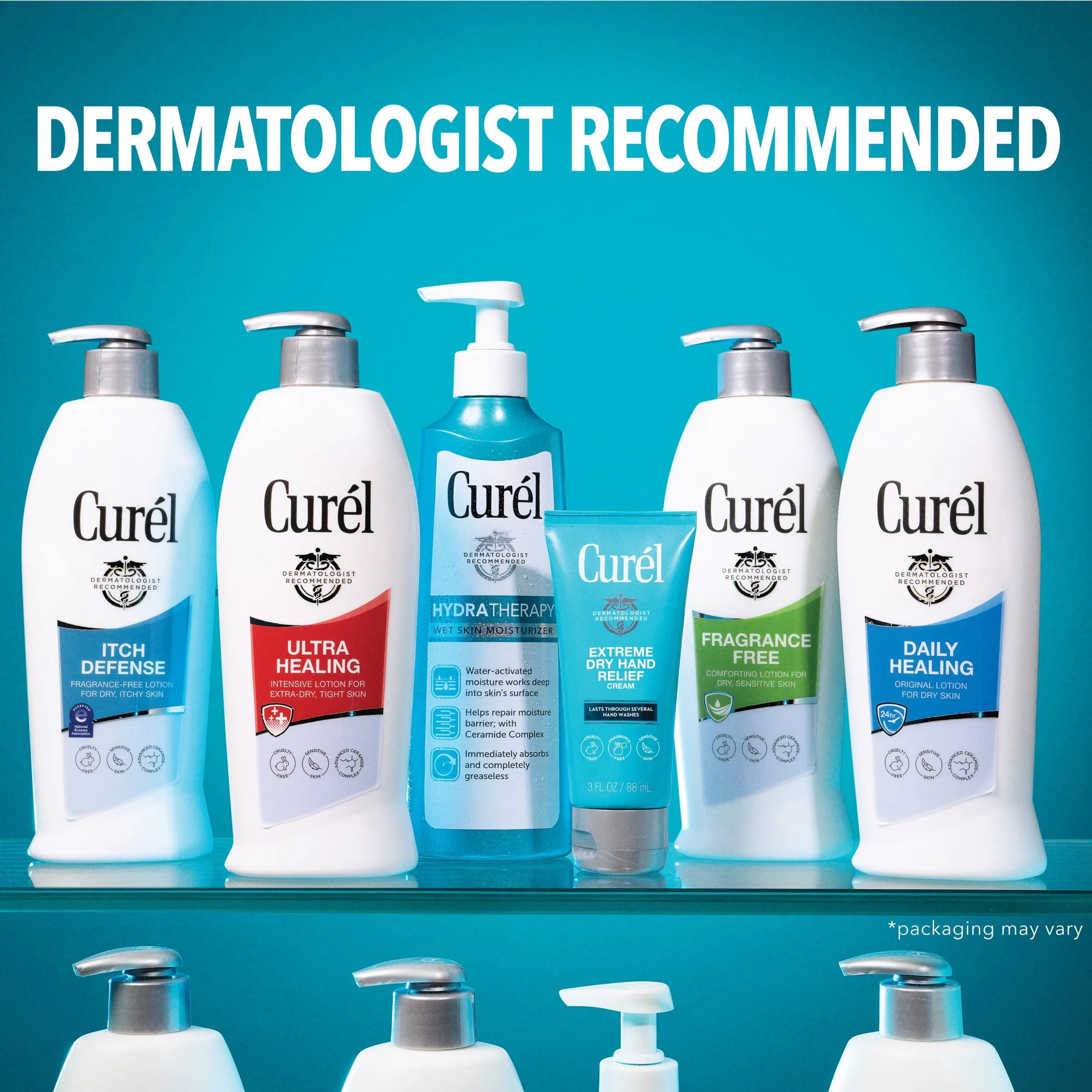 Curel Fragrance Free Lotion, Sensitive Hypoallergenic Lotion for Dry Skin, Dermatologist Recommended, 20 OZ