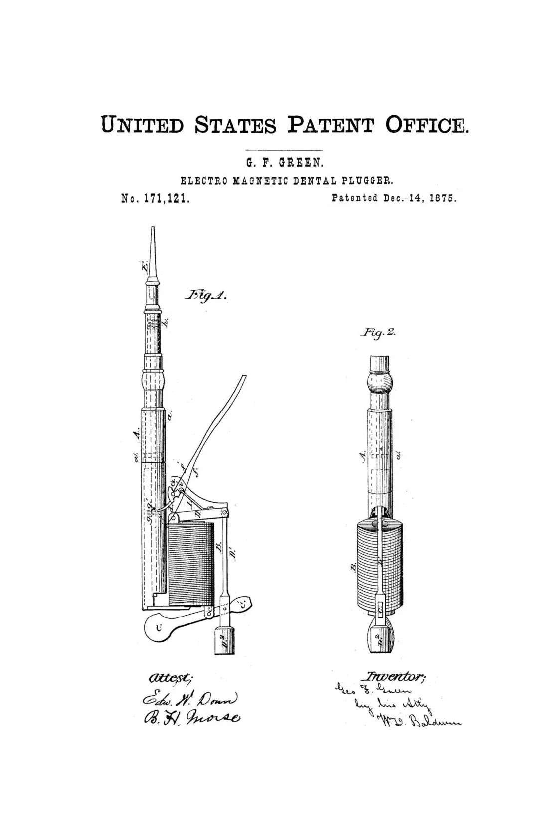 Dental Plugger Patent - Patent Print, Wall Decor, Dental Office Decor, Medical Art, Dental Art, Dentist Decor, Dental Tools, Dentist Patent