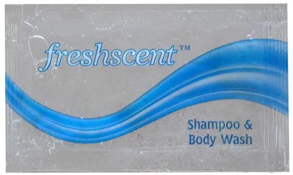 FreshScent FSP 2-in-1 Shampoo and Body Bath - 0.34 oz. Packet (Case)