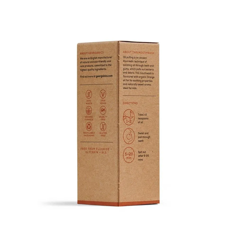 Georganics Oil Pulling Mouthwash - Orange 100ml