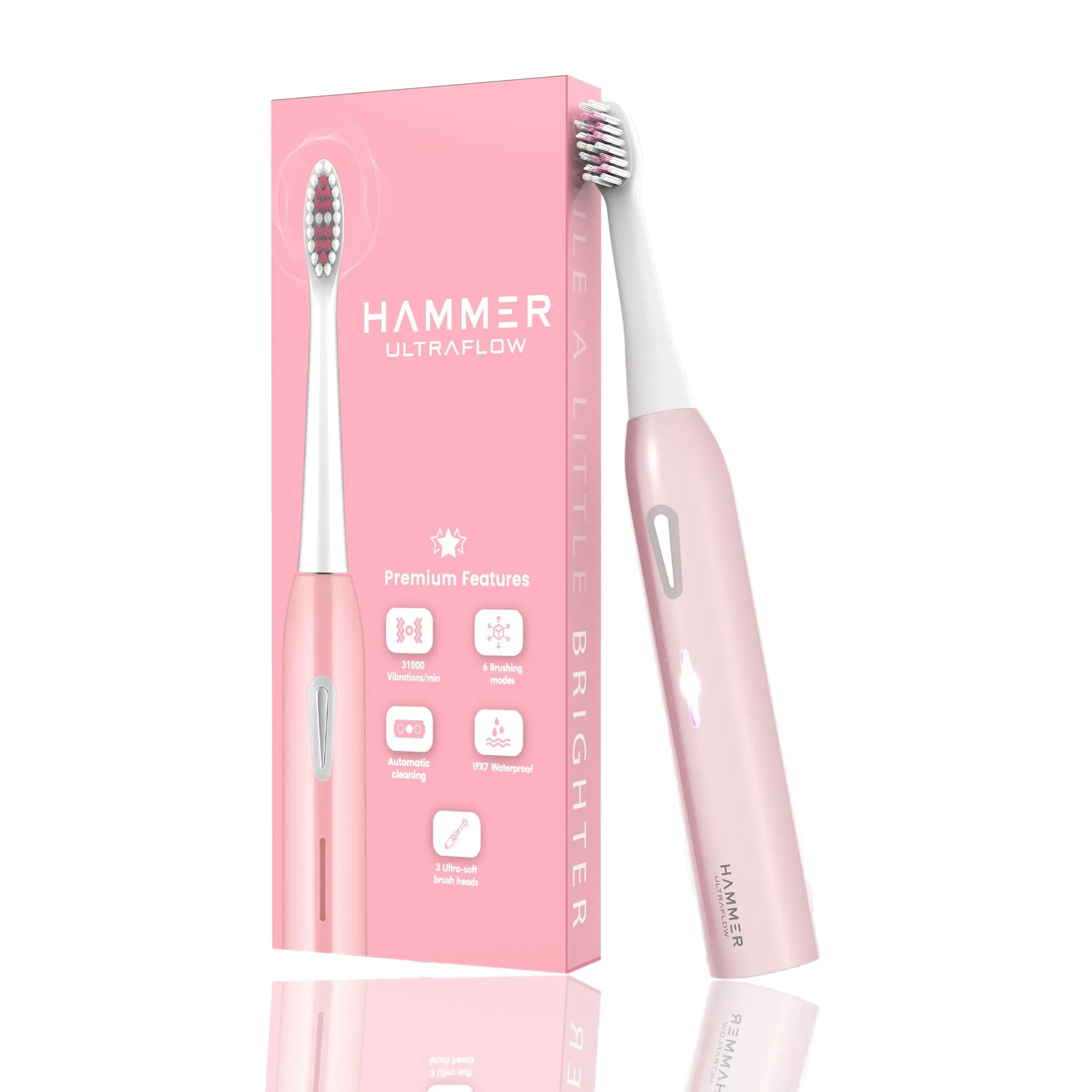 Hammer Ultra Flow Electric Toothbrush, 31000 Strokes per Minute