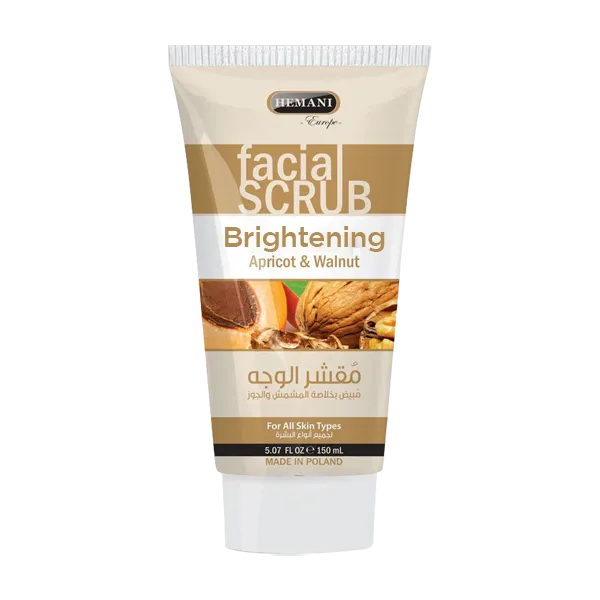 Hemani Facial Scrub Brightening Apricot And Walnut 150ml