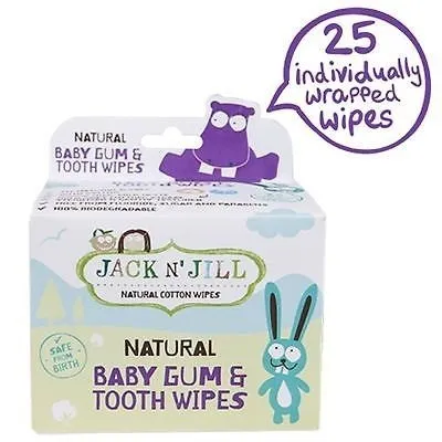 Jack N' Jill Natural Baby Gum & Tooth Wipes 25 packets Box