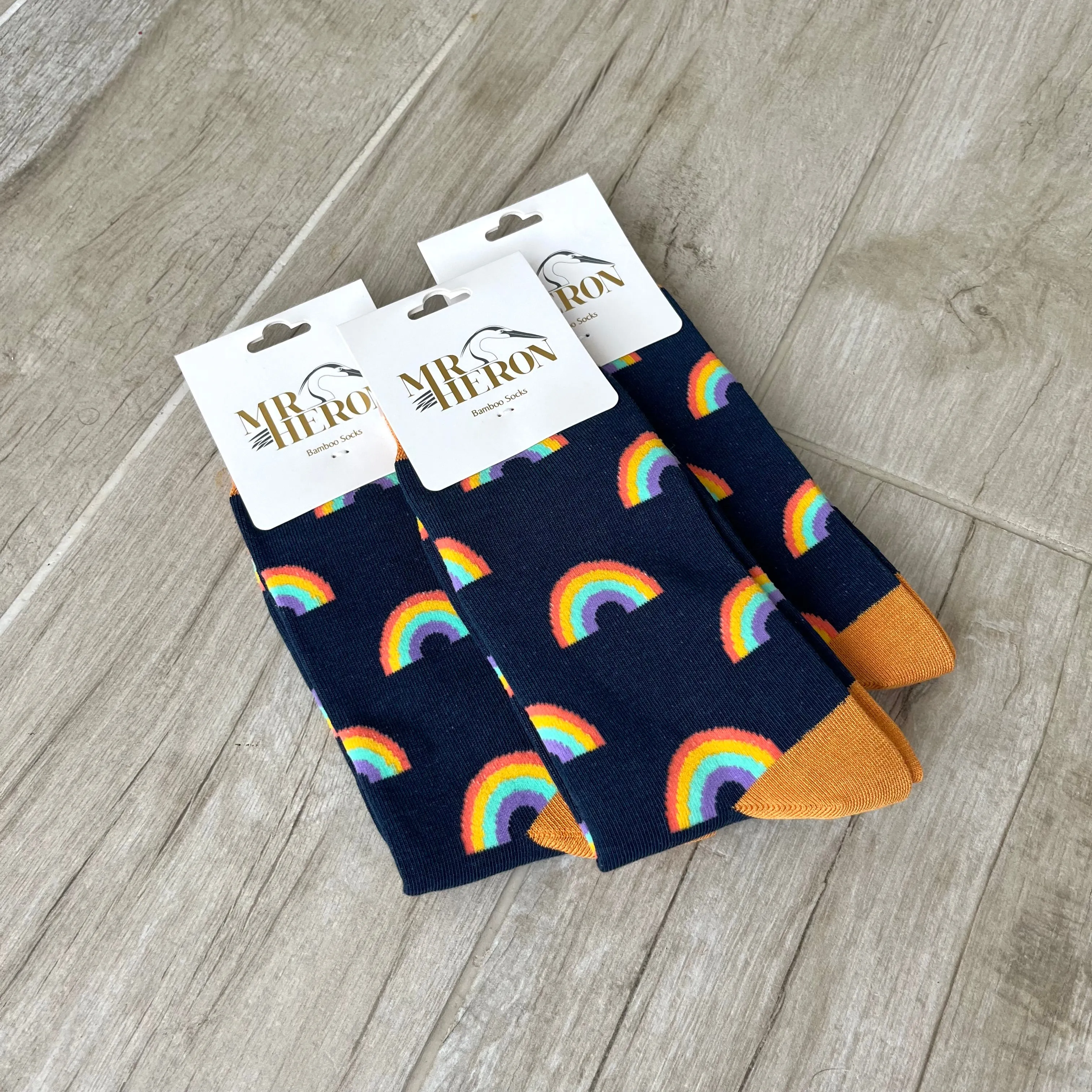 Rainbow Bamboo Socks Mens